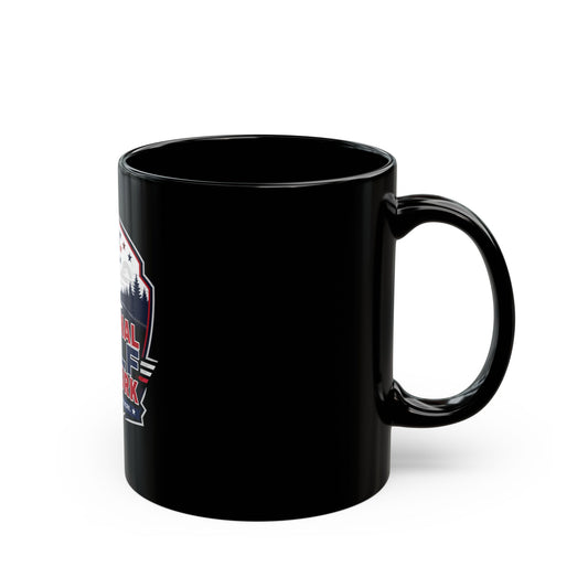 National Golf Network Logo Mug — Black Ceramic Coffee Cup (11oz/15oz)