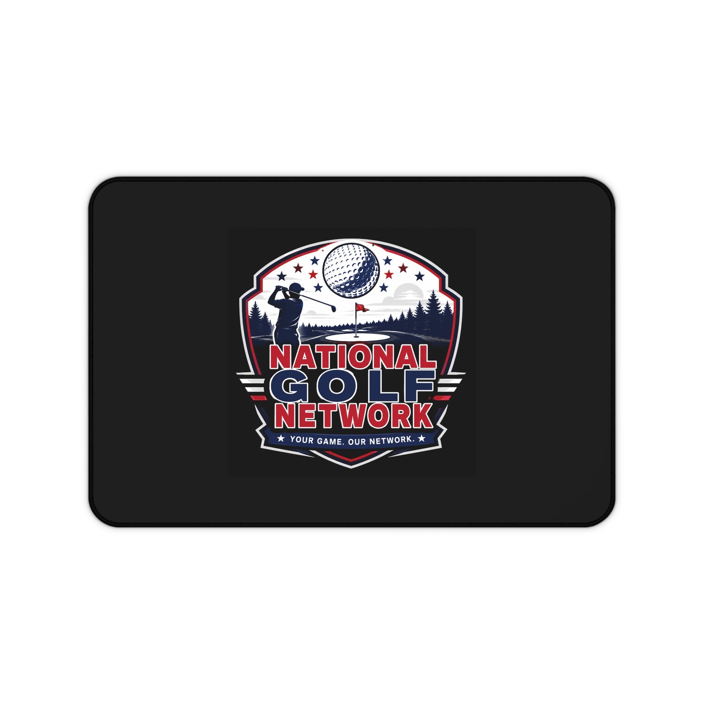 National Golf Network Desk Mat — Golf Logo Mouse Pad for Golf Fans