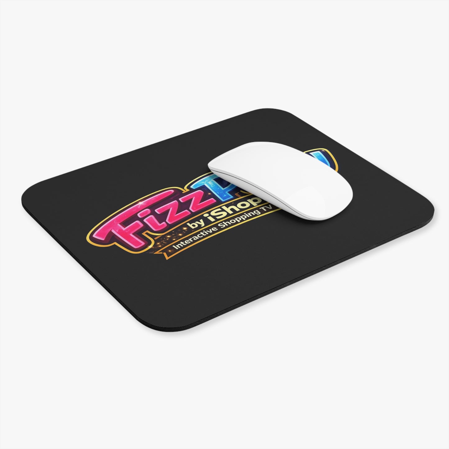 FizzParty by iShops Logo Mouse Pad — Colorful Gaming & Office Desk Mat